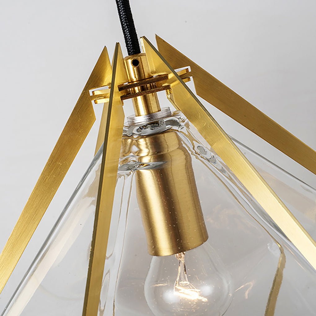 Modern Art Glass Pendant Light | Industrial Minimalist Design