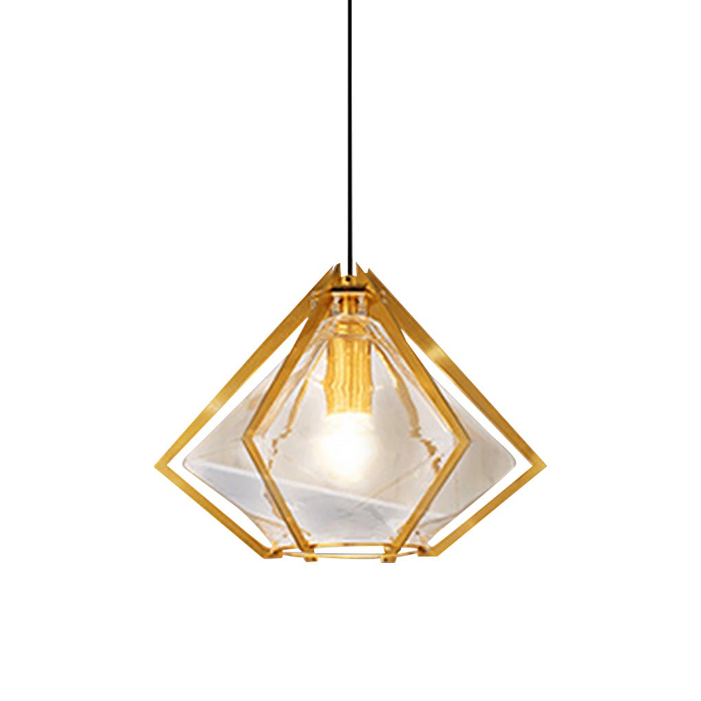 Modern Art Glass Pendant Light | Industrial Minimalist Design