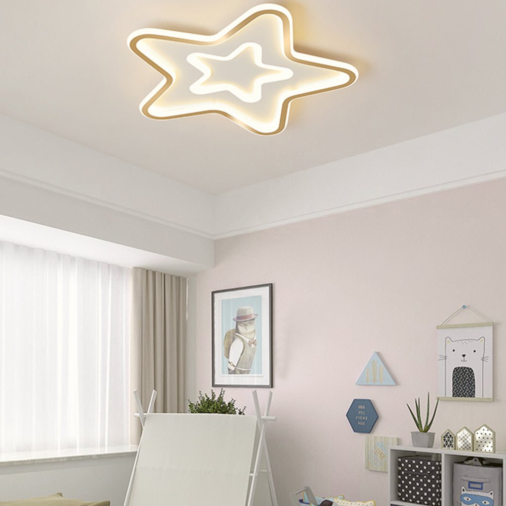 Star-Shaped Flush Mount LED Ceiling Light – Ultra-Thin Modern Design