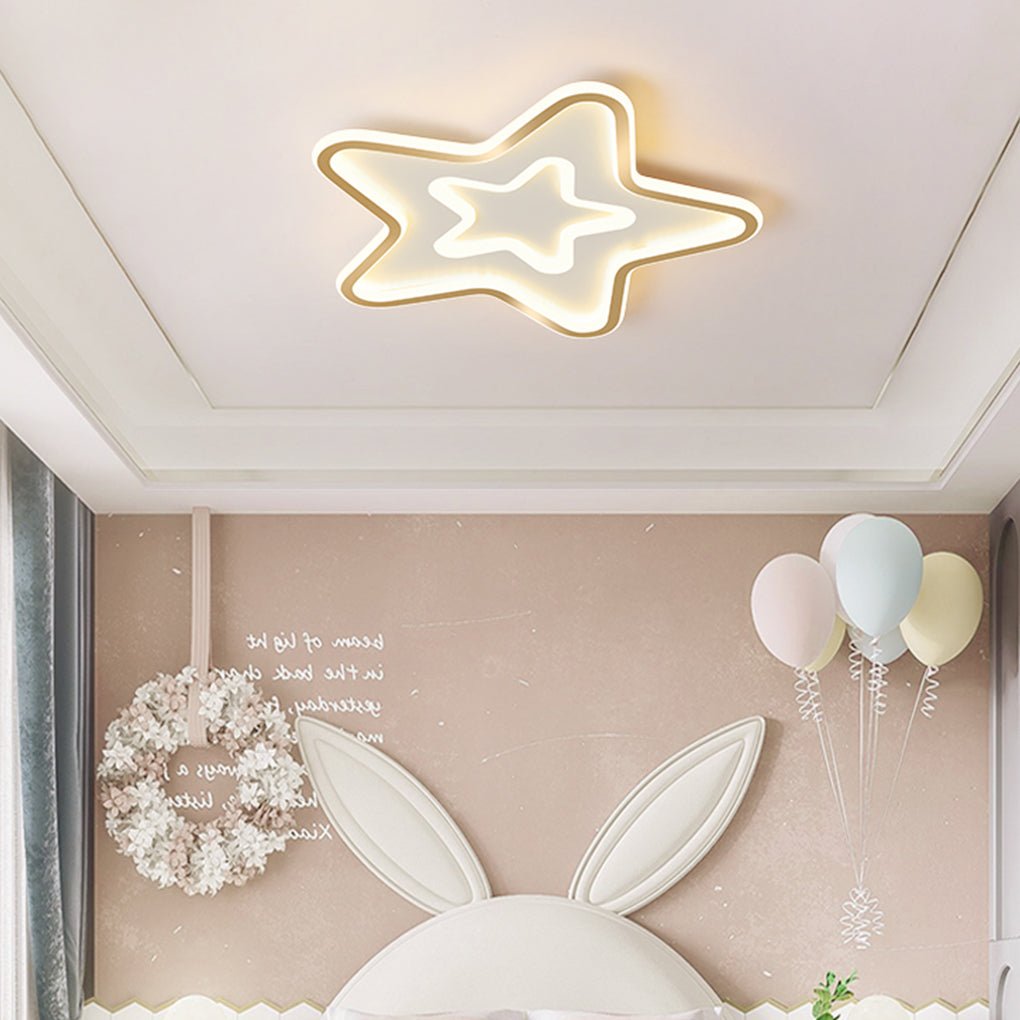 Star-Shaped Flush Mount LED Ceiling Light – Ultra-Thin Modern Design