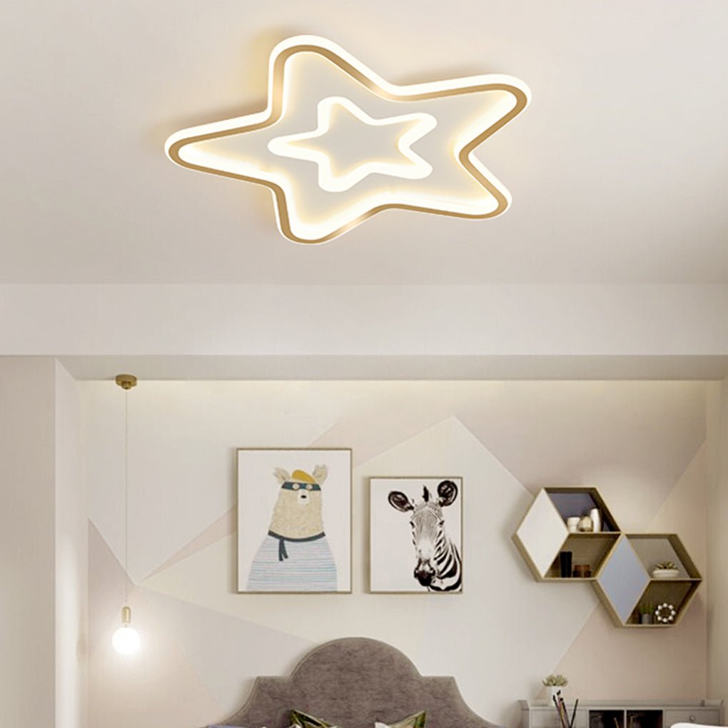Star-Shaped Flush Mount LED Ceiling Light – Ultra-Thin Modern Design