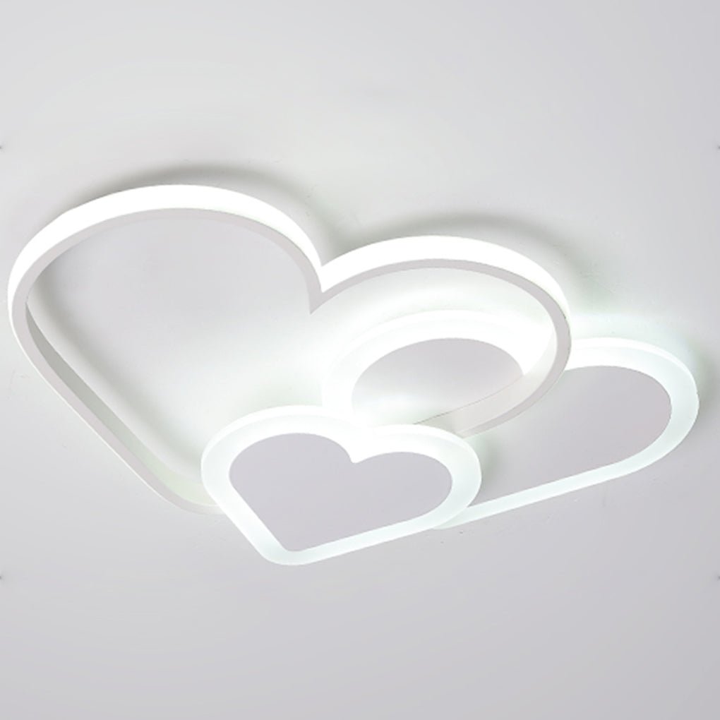 Heart-Shaped LED Flush Mount Ceiling Light for Kids Room