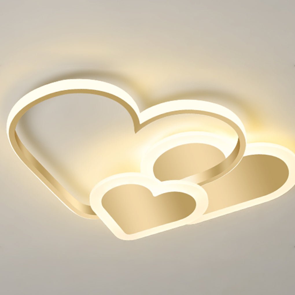 Heart-Shaped LED Flush Mount Ceiling Light for Kids Room