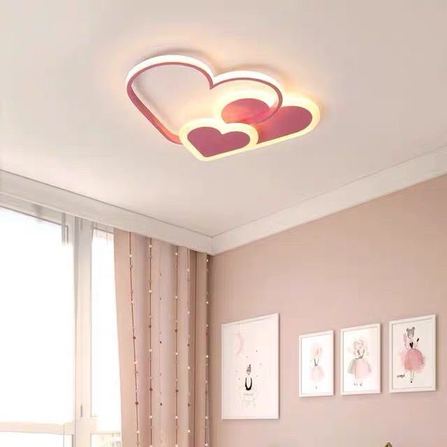 Heart-Shaped LED Flush Mount Ceiling Light for Kids Room