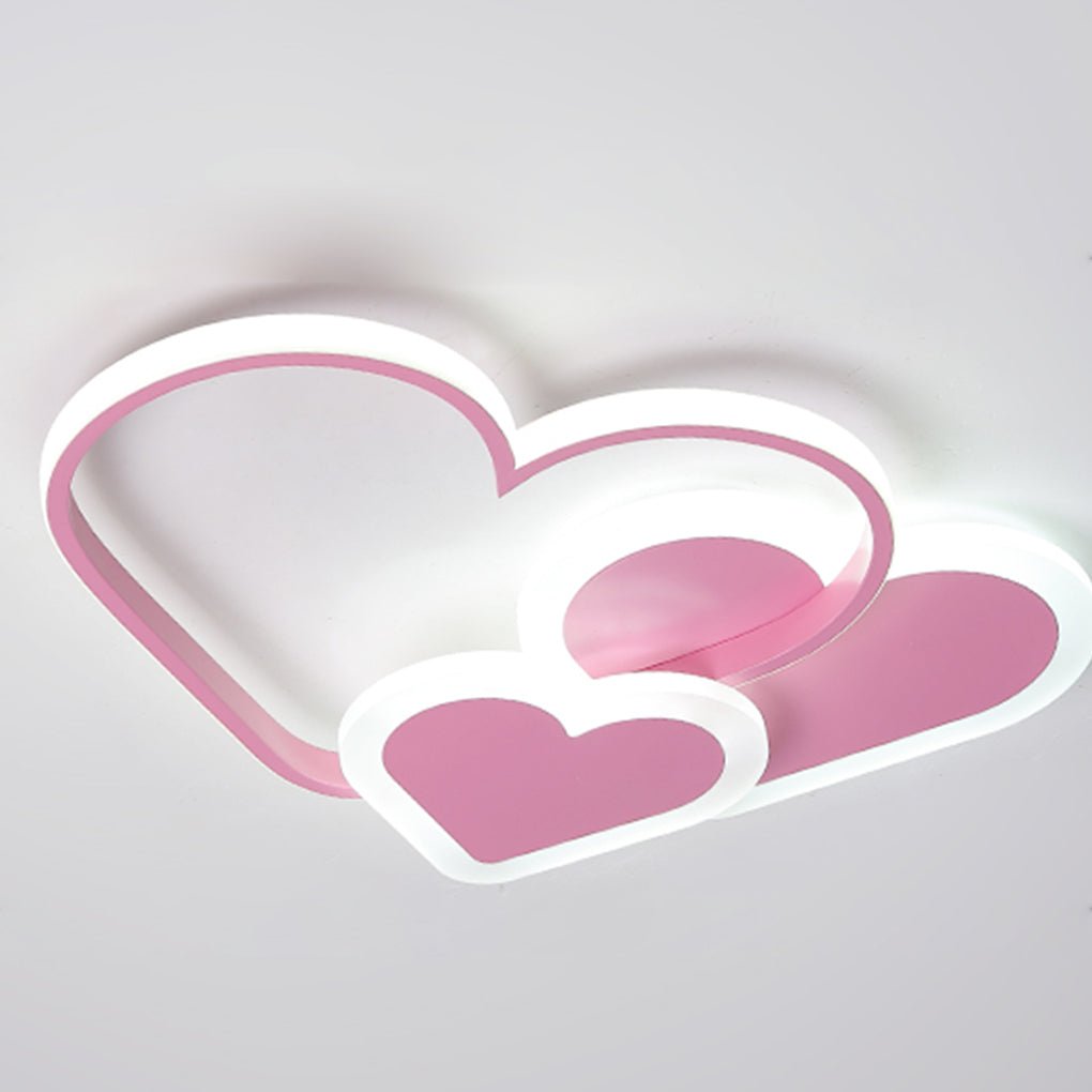 Heart-Shaped LED Flush Mount Ceiling Light for Kids Room