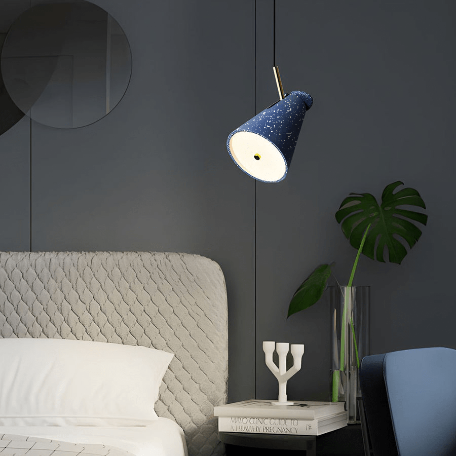 Modern Tapered Resin Pendant Light with Adjustable Downlight