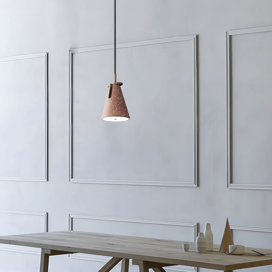 Modern Tapered Resin Pendant Light with Adjustable Downlight