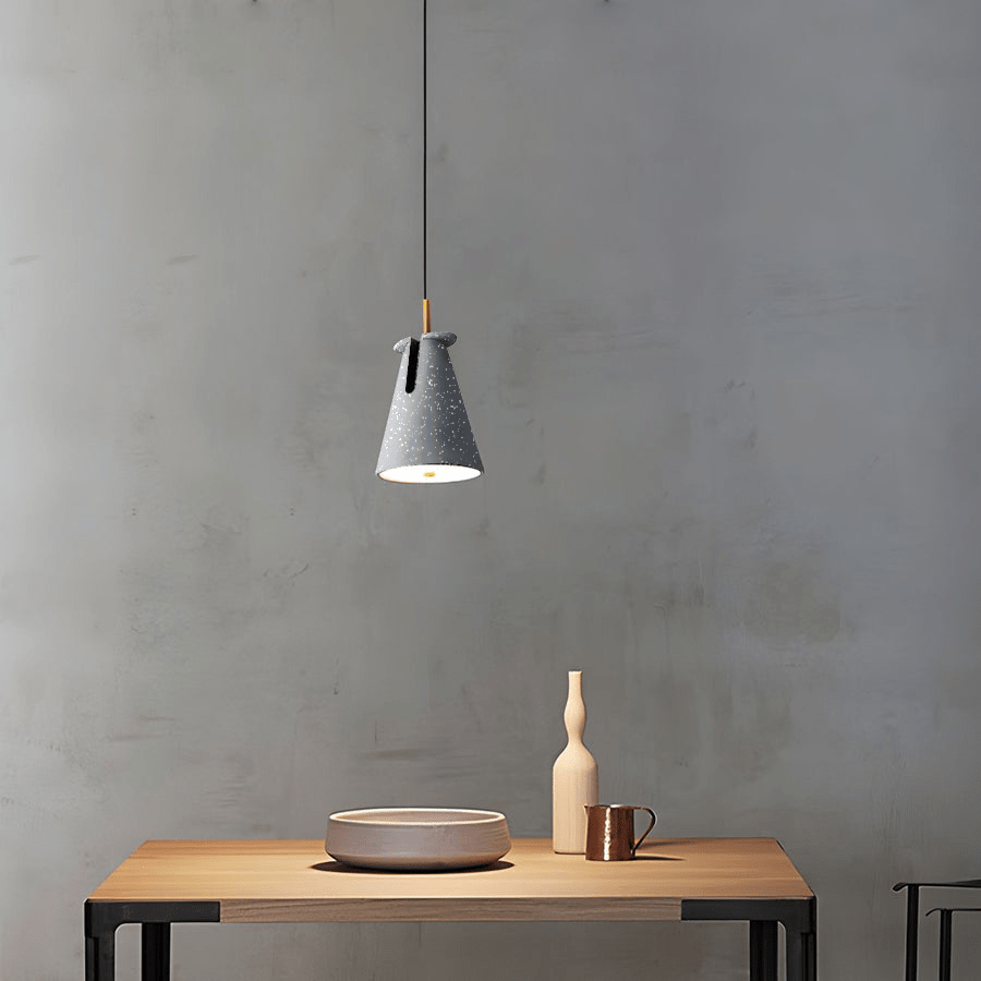 Modern Tapered Resin Pendant Light with Adjustable Downlight