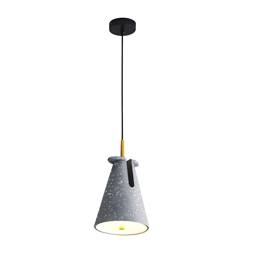 Modern Tapered Resin Pendant Light with Adjustable Downlight