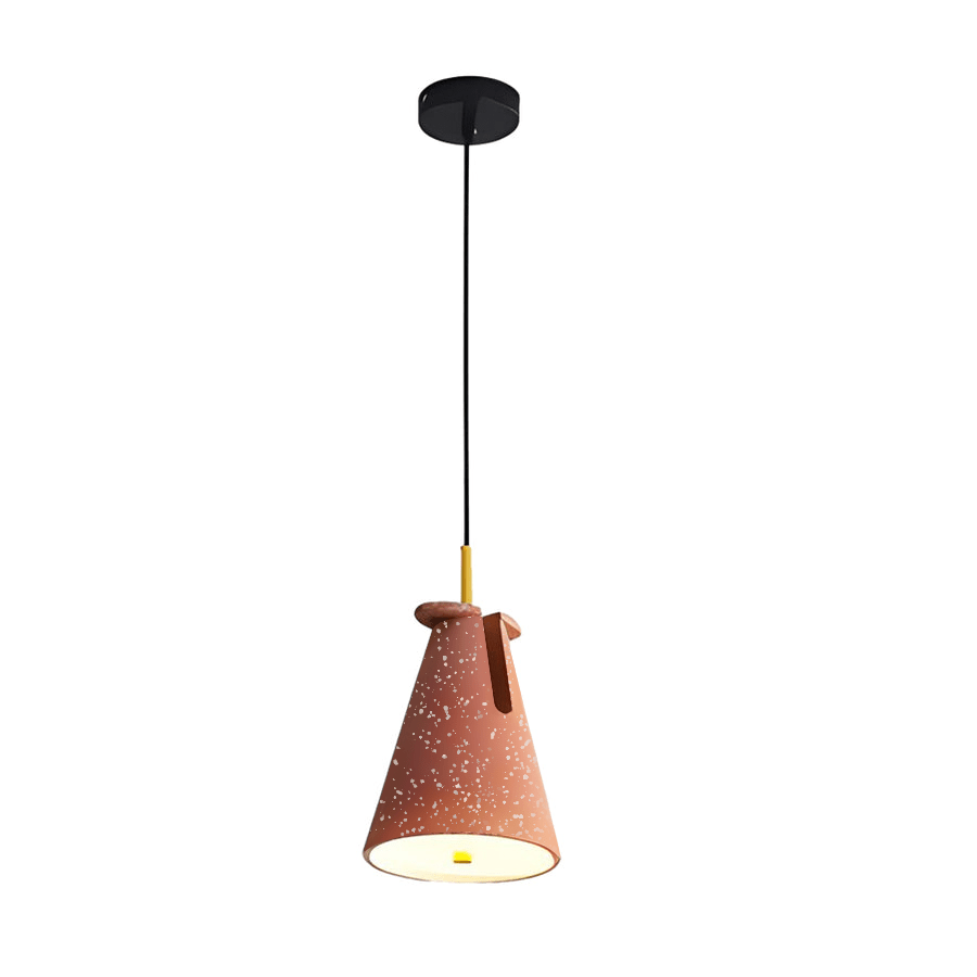 Modern Tapered Resin Pendant Light with Adjustable Downlight