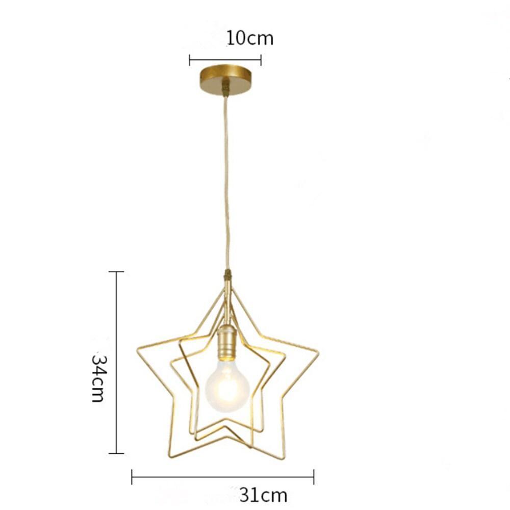 Multi Star Geometric Pendant Light - Modern Metal Hanging Fixture