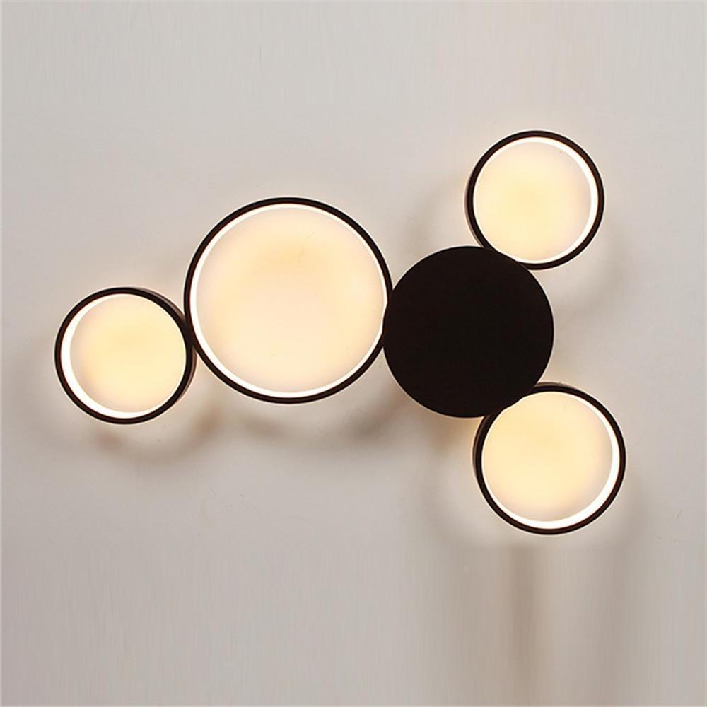 Modern 4-Circle LED Flush Mount Ceiling Light - Silicone Shade