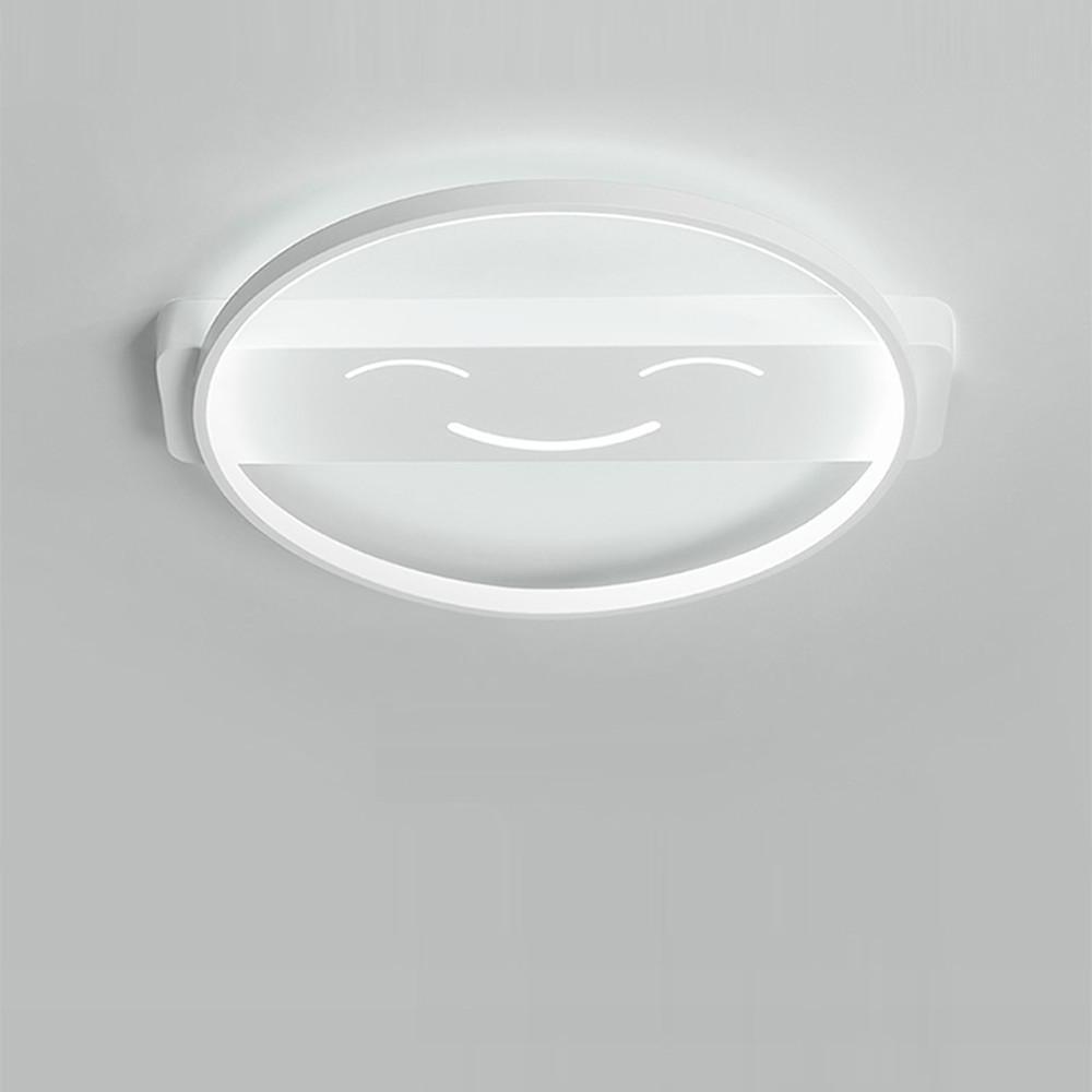 Modern Circle LED Flush Mount Ceiling Light – Metal & PVC Finish