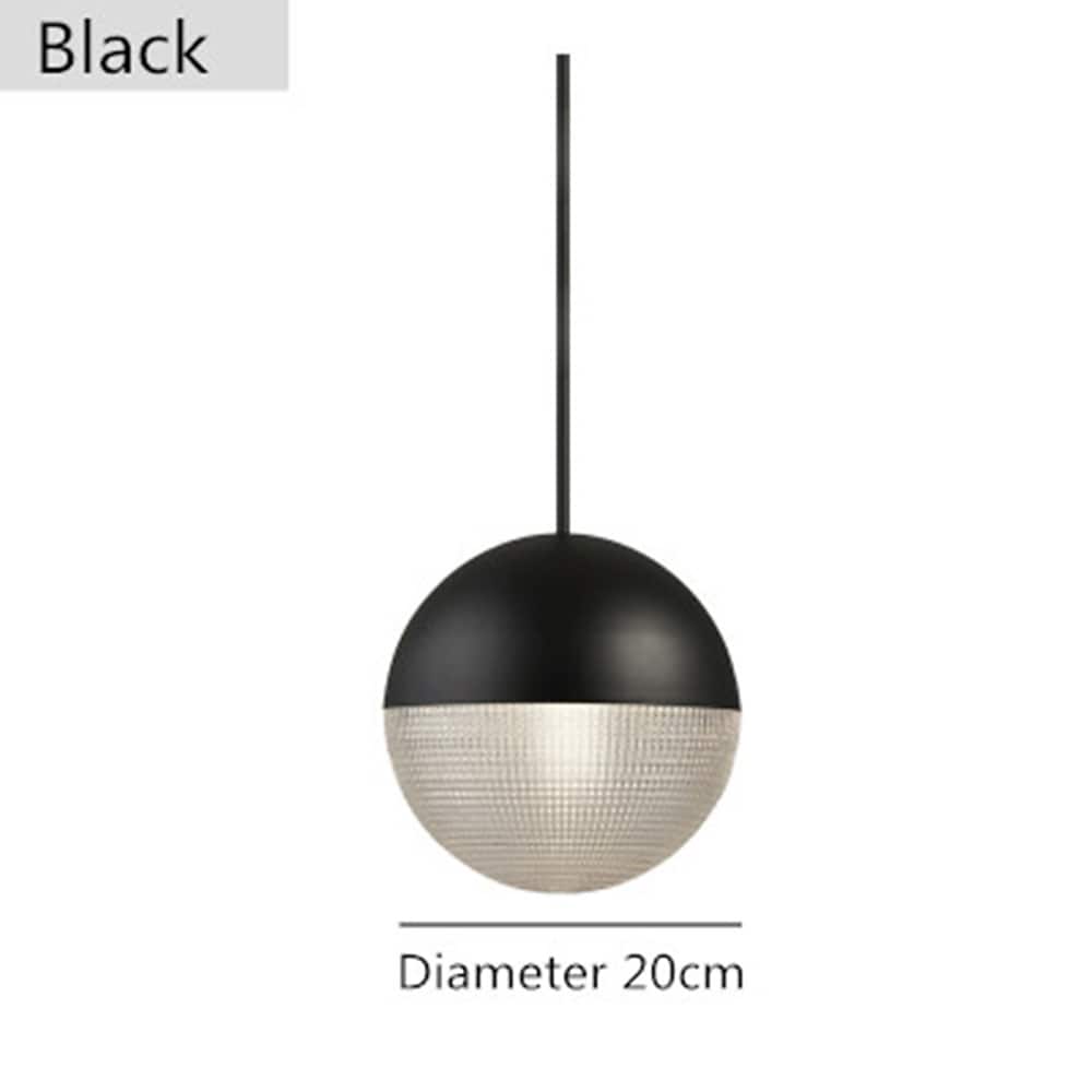 Nordic Glass Globe Pendant Light with Electroplated Metal Finish
