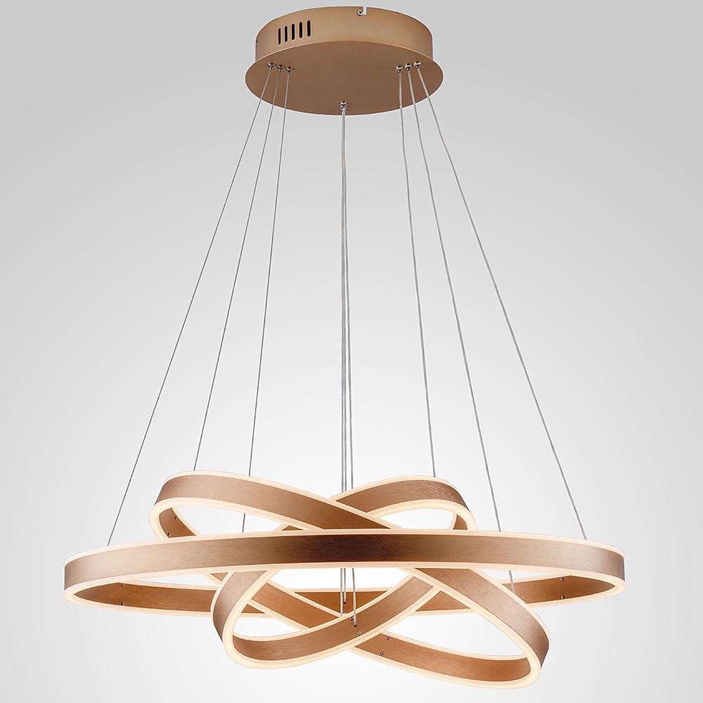 Modern Three-Ring LED Chandelier – Aluminum & Acrylic Pendant Light