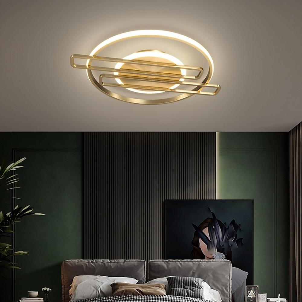Circular Linear LED Flush Mount Ceiling Light – Dimmable Nordic Design