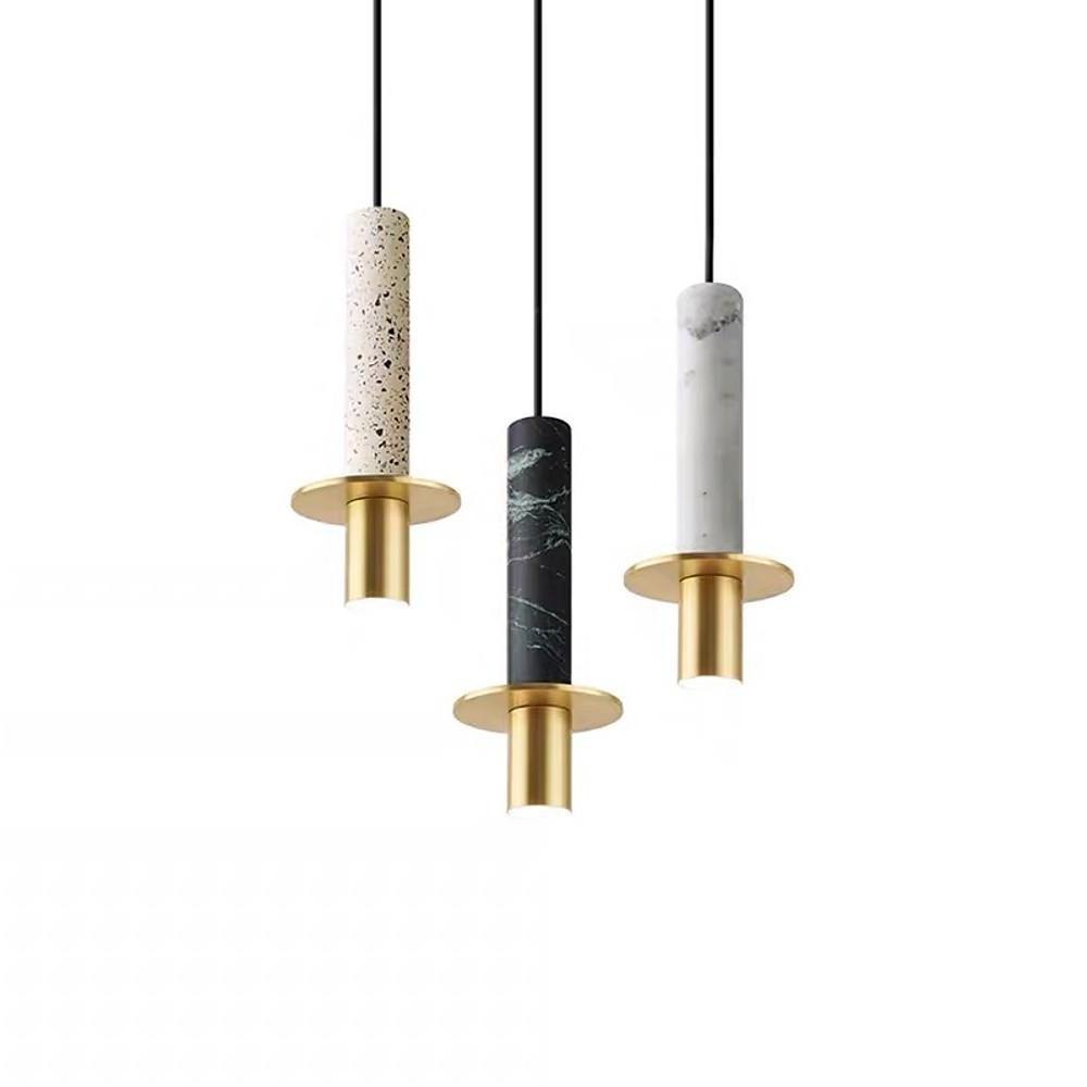 Classic Cylindrical Glass Pendant Light with LED