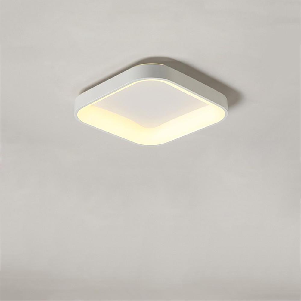 Square Modern LED Flush Mount Ceiling Light – Metal & Acrylic
