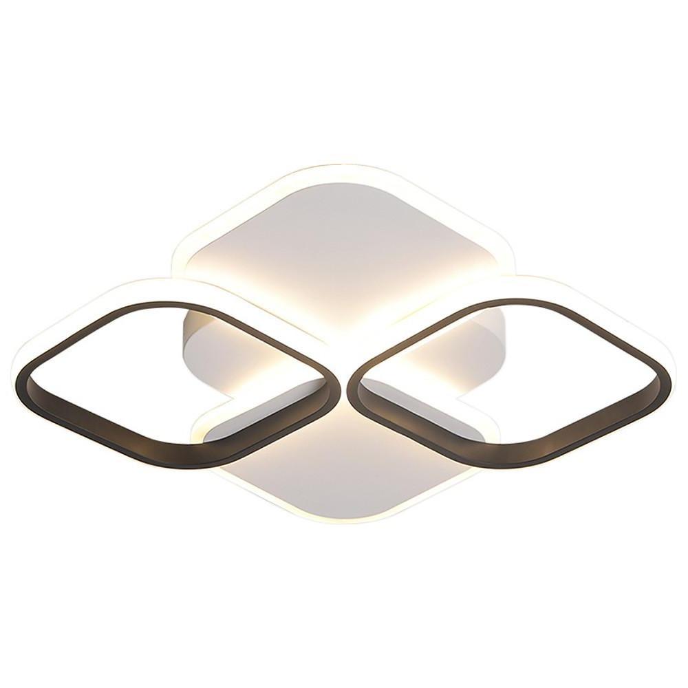 Overlapping Squares LED Flush Mount Ceiling Light - Modern Geometric
