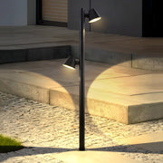 Modern LED Outdoor Path Light - Aluminum & Glass Bollard
