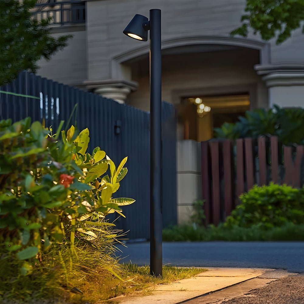 Modern LED Outdoor Path Light - Aluminum & Glass Bollard