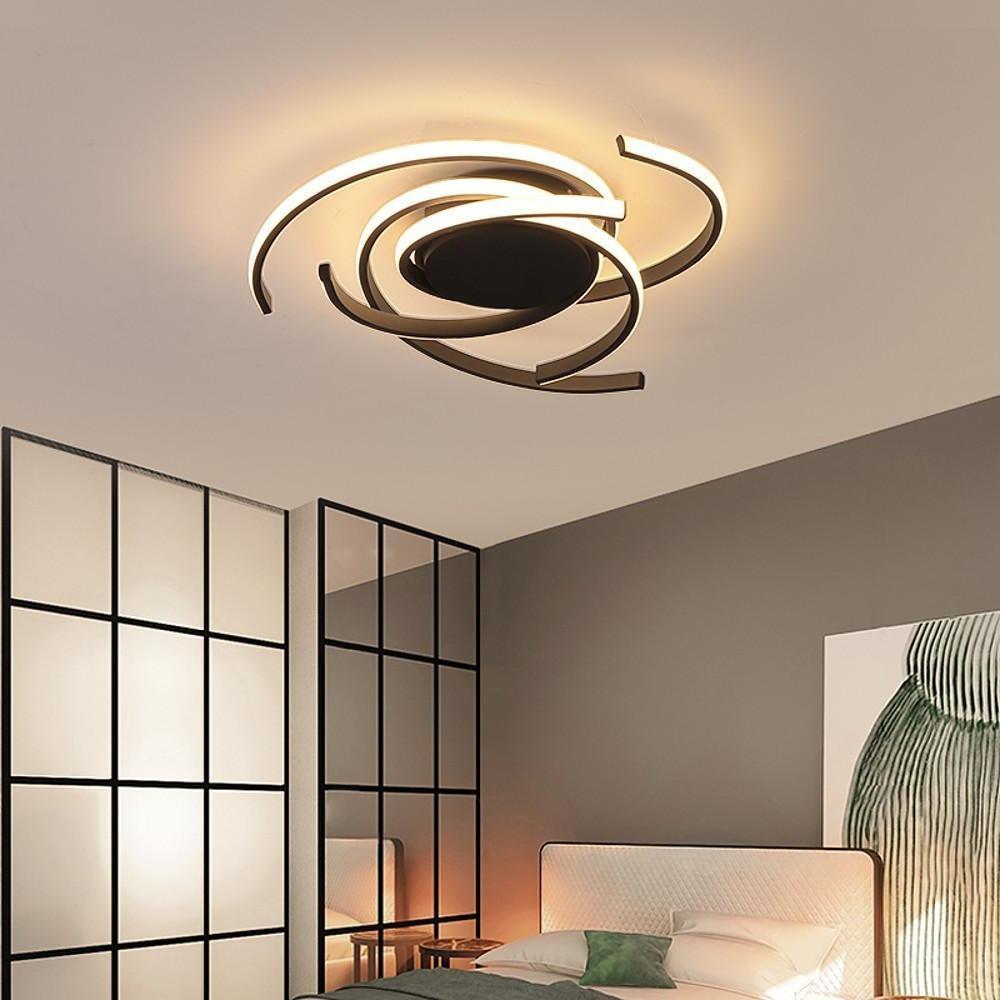 Abstract Curve Dimmable LED Flush Mount Ceiling Light