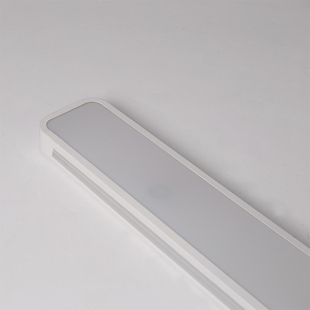 Modern Rectangular LED Flush Mount Ceiling Light - Black/White