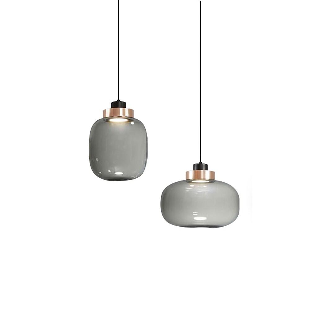 Modern Globe Glass Pendant Light with Integrated LED