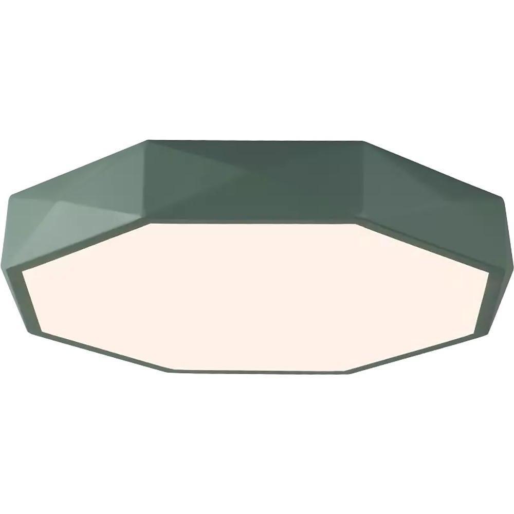 Modern Geometric LED Flush Mount Ceiling Light with Remote