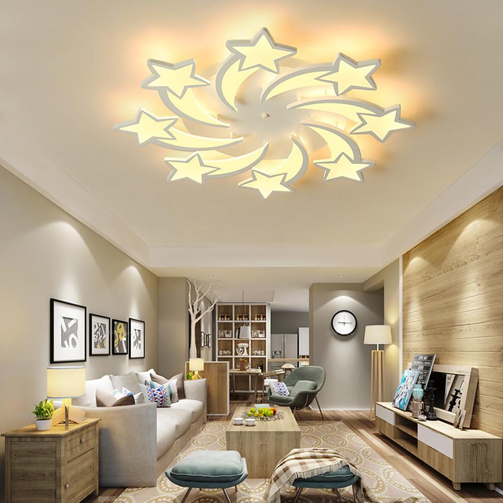 Shooting Stars Flush Mount Ceiling Light - LED Dimmable White