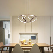 Curved Flower LED Pendant Light Modern Aluminum Chandelier