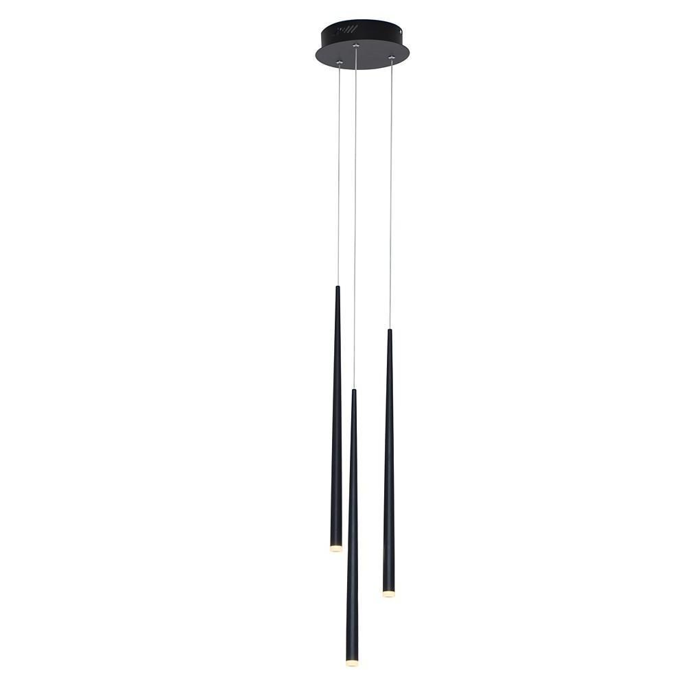 Modern Metal Acrylic 3-Light Linear Pendant Chandelier
