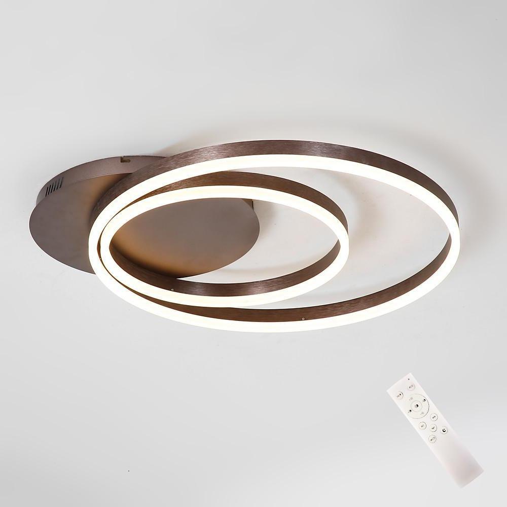 Modern Geometric Flush Mount LED Ceiling Light with Dimmable Remote