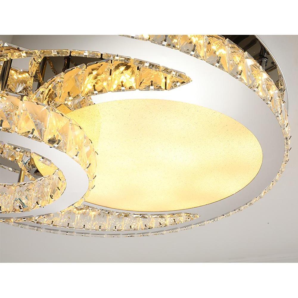 Overlapping Circles Crystal Flush Mount LED Ceiling Light