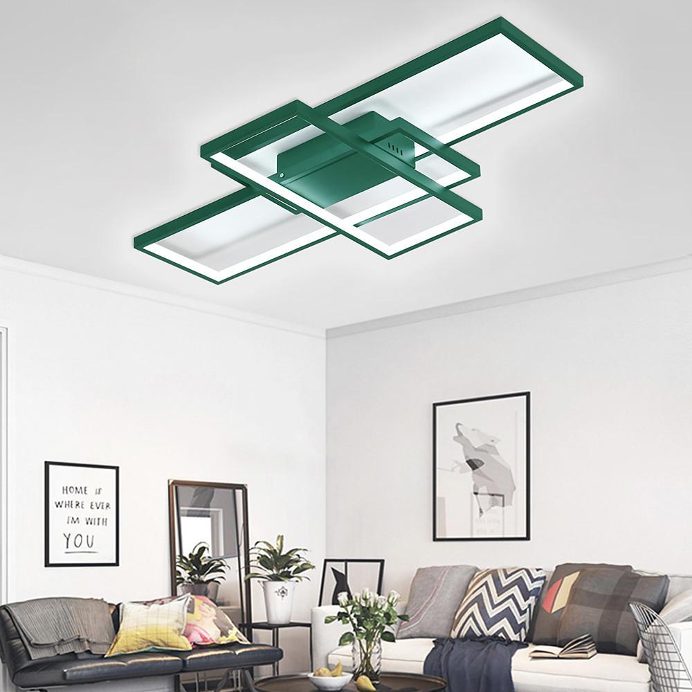 Modern Abstract LED Flush Mount Ceiling Light – Three Rectangles