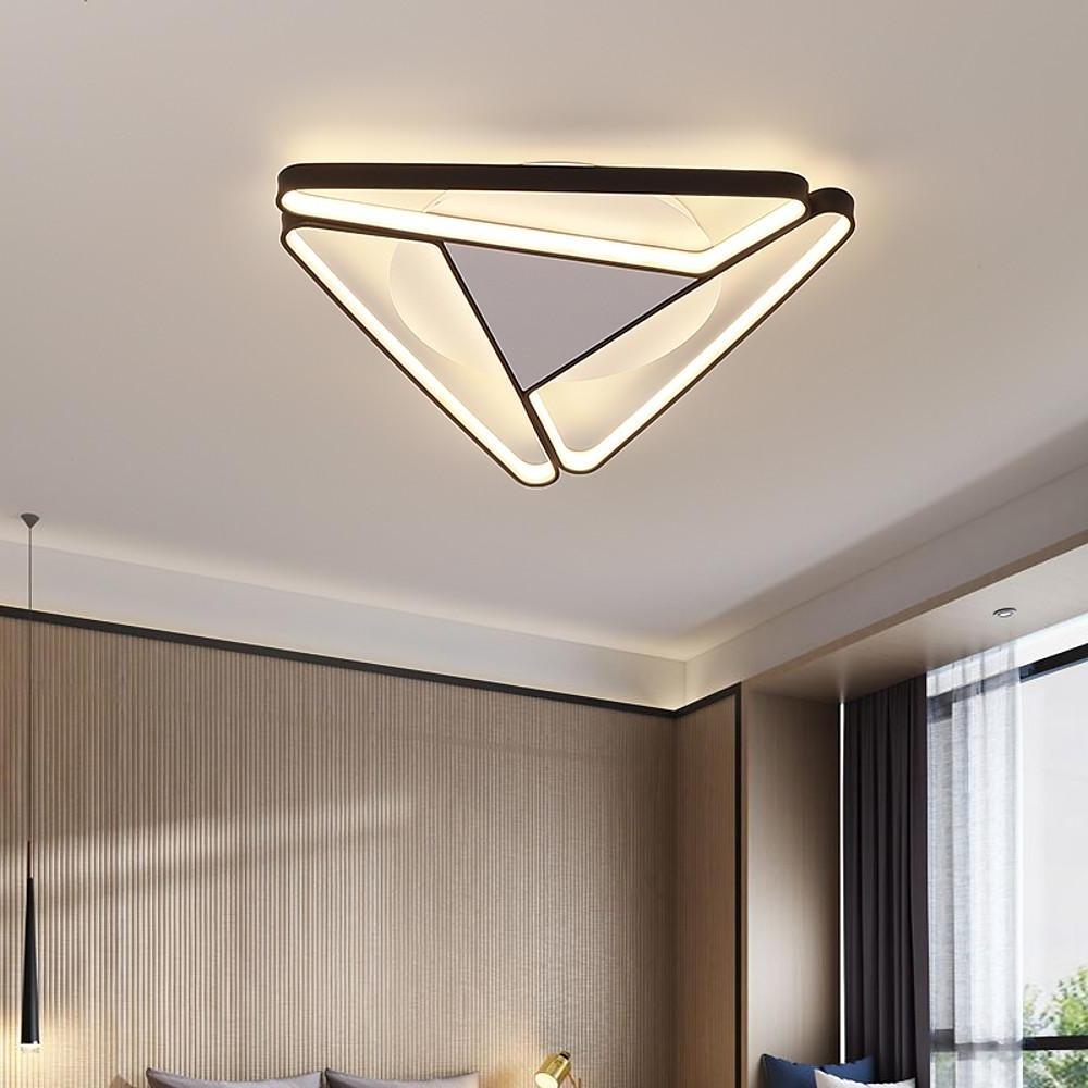 Geometric LED Flush Mount Ceiling Light Modern Metal & PVC