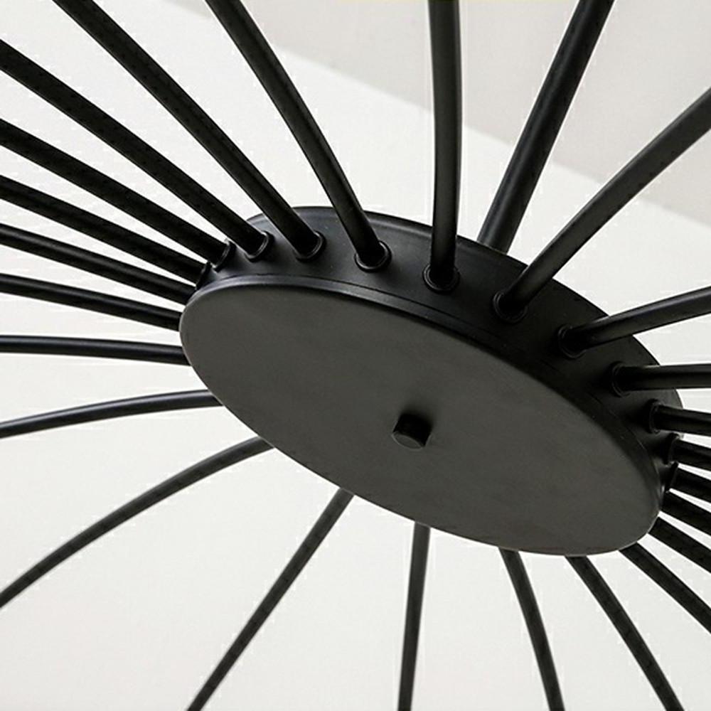 Linear Sputnik Chandelier - Black Metal, 12 Light Modern Fixture
