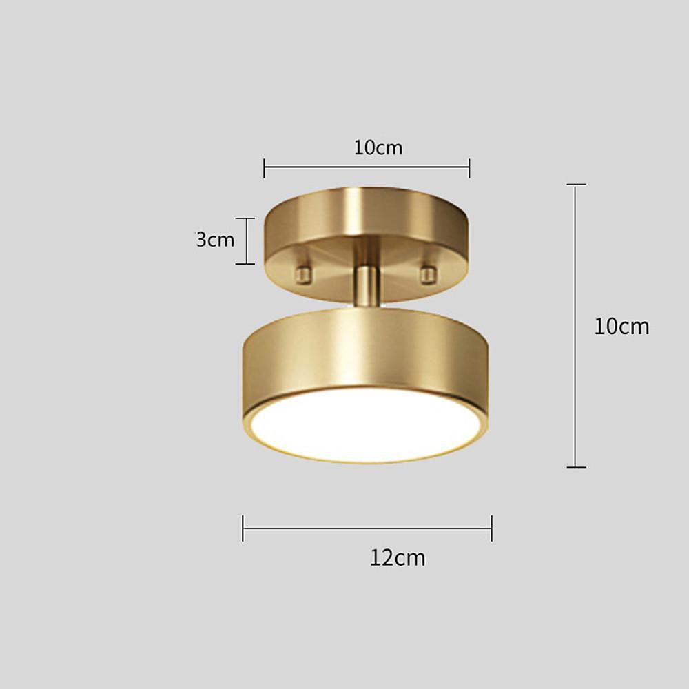 Adjustable Nordic Flush Mount Ceiling Light with Electroplated Copper