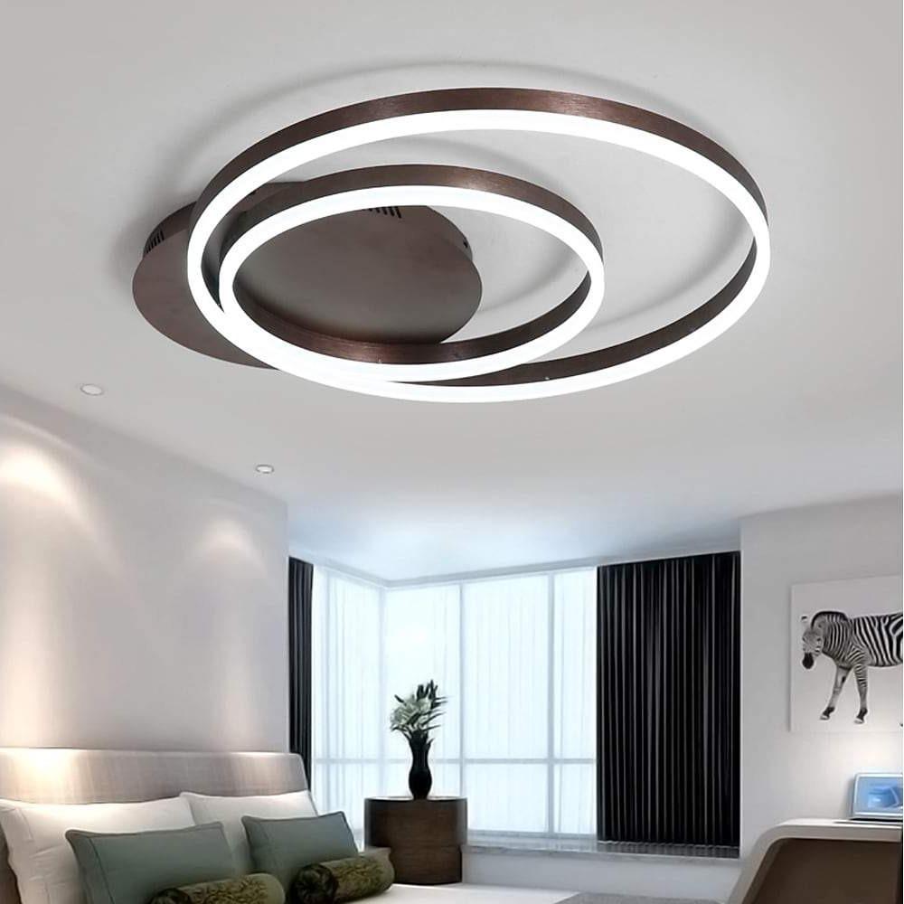 Dimmable LED Flush Mount Ceiling Light with Remote - Modern Design