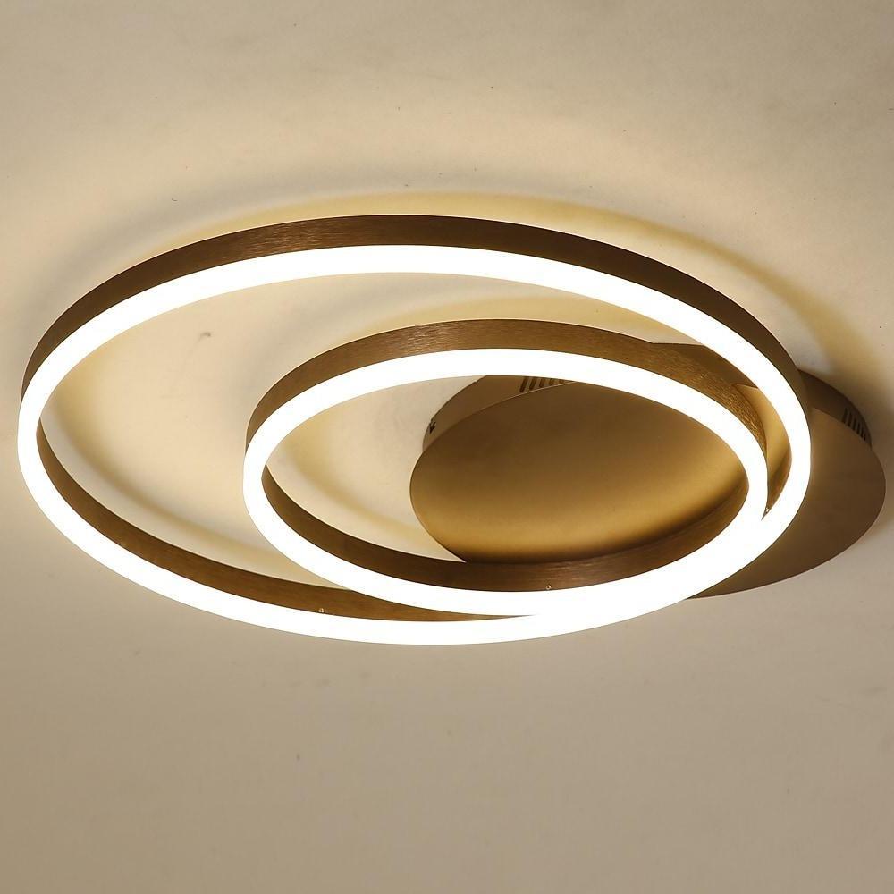 Dimmable LED Flush Mount Ceiling Light with Remote - Modern Design