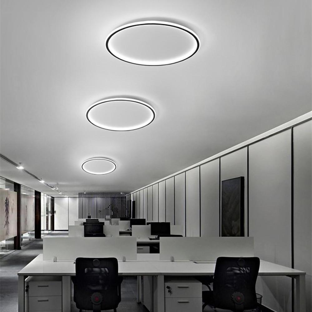 Modern Geometric Flush Mount LED Ceiling Light - Acrylic & Metal