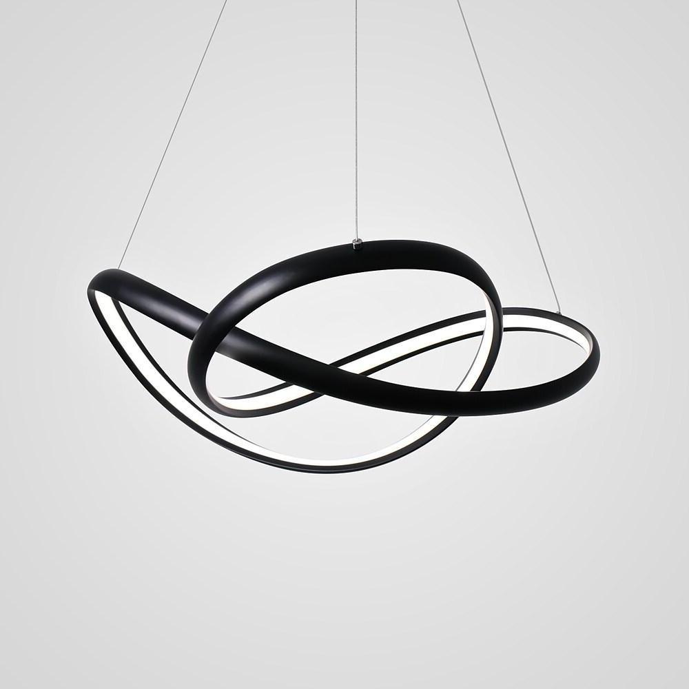 Abstract Wave Modern LED Pendant Light - Dimmable Dining Room