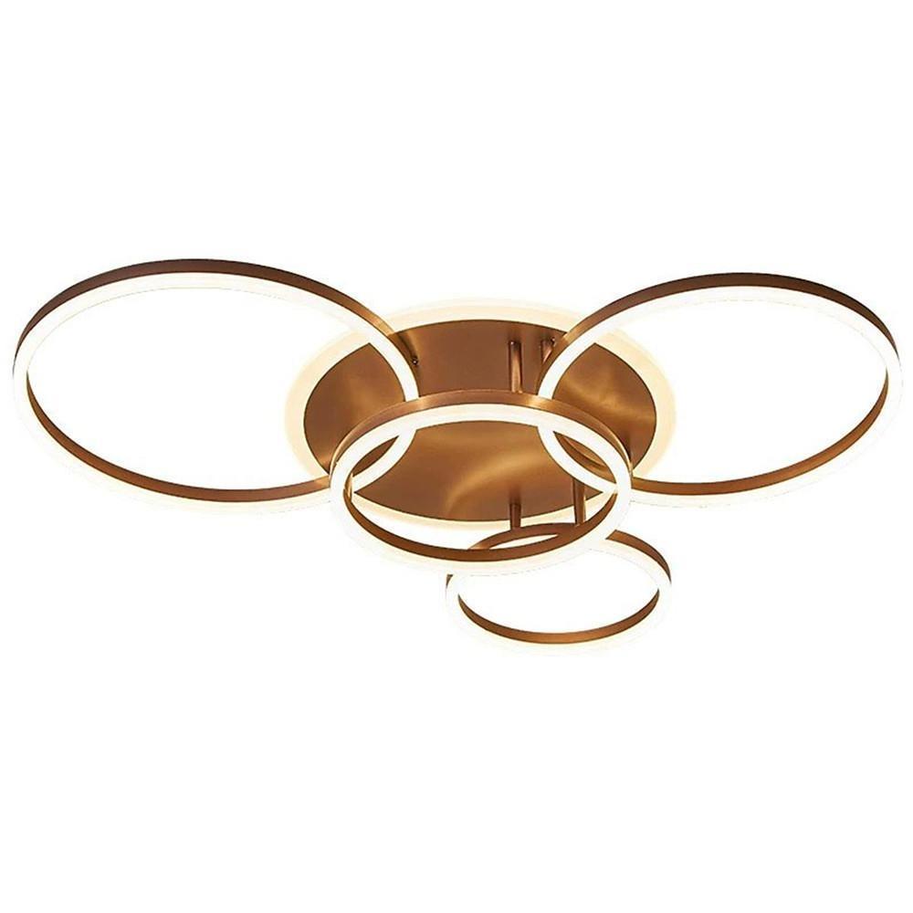 Modern Circular LED Flush Mount Ceiling Light with Remote Dimmable