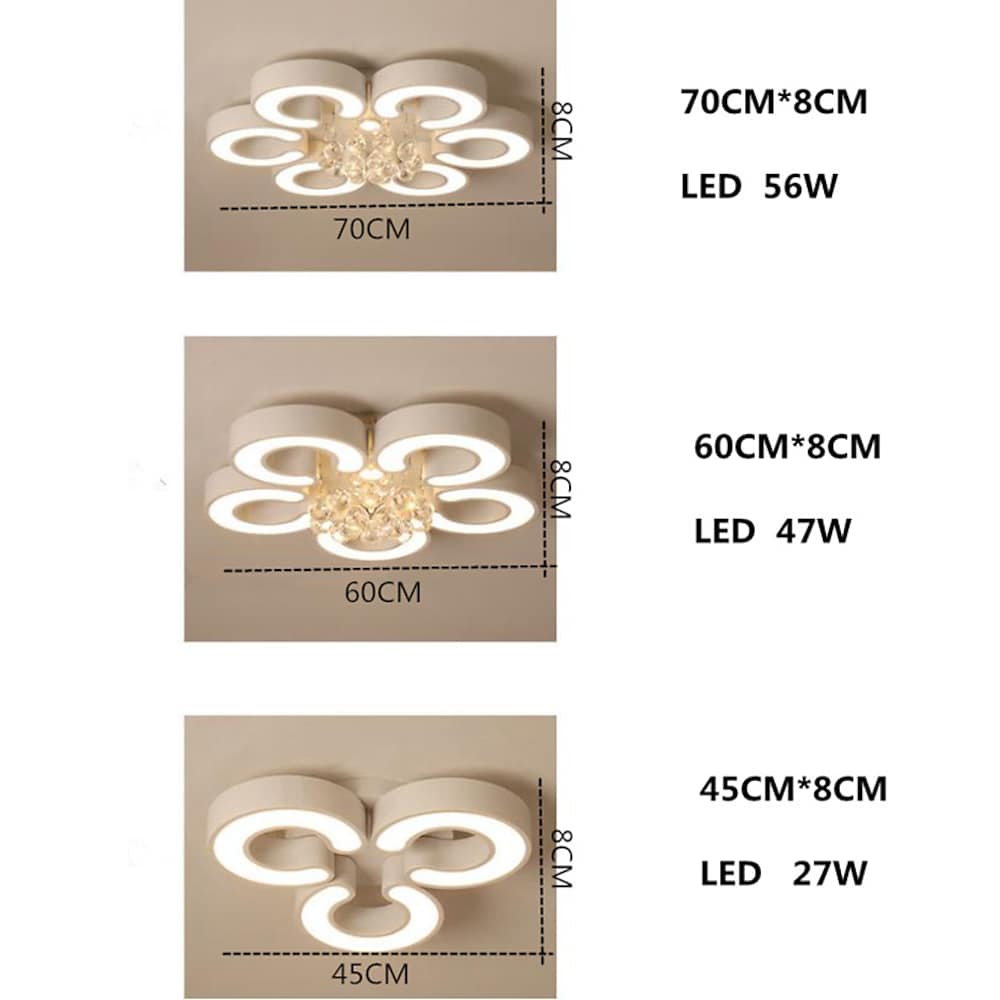 Flower Shaped Dimmable LED Flush Mount Ceiling Light - Modern