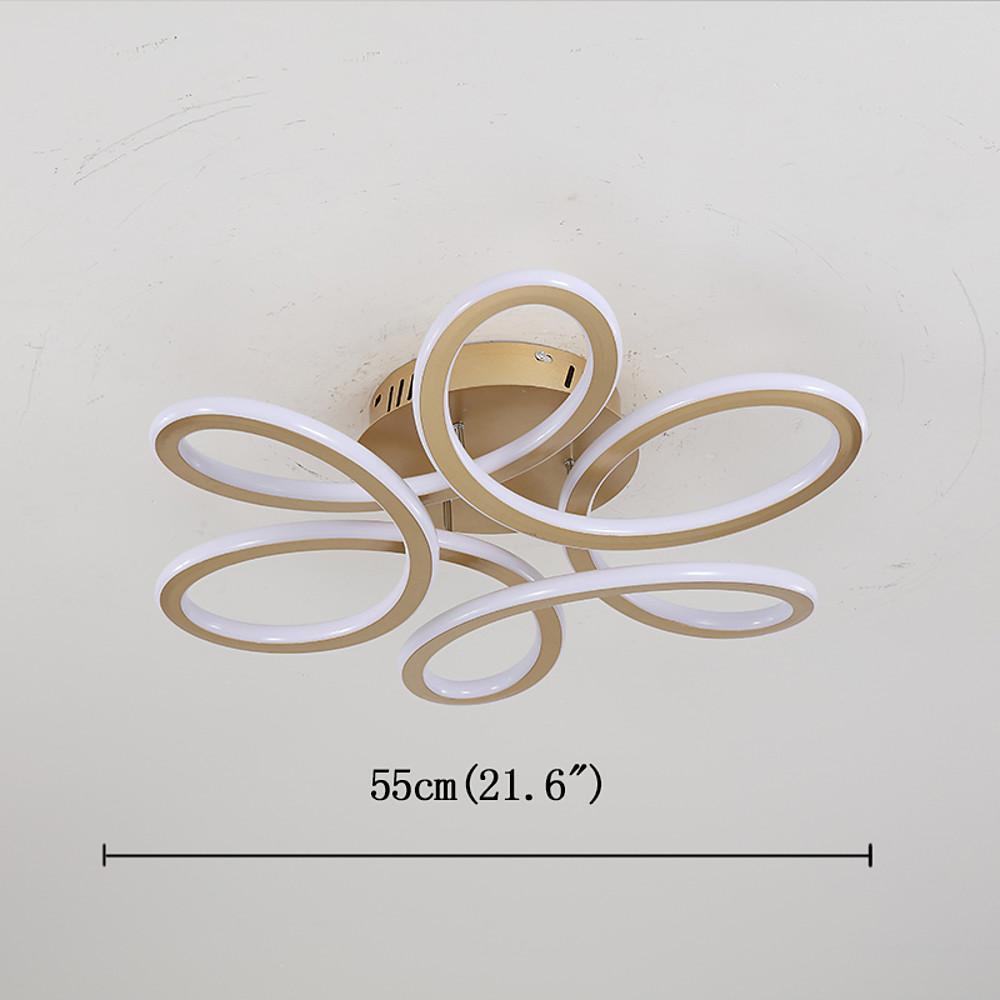 Swirl Flower Dimmable LED Flush Mount Ceiling Light - Aluminum