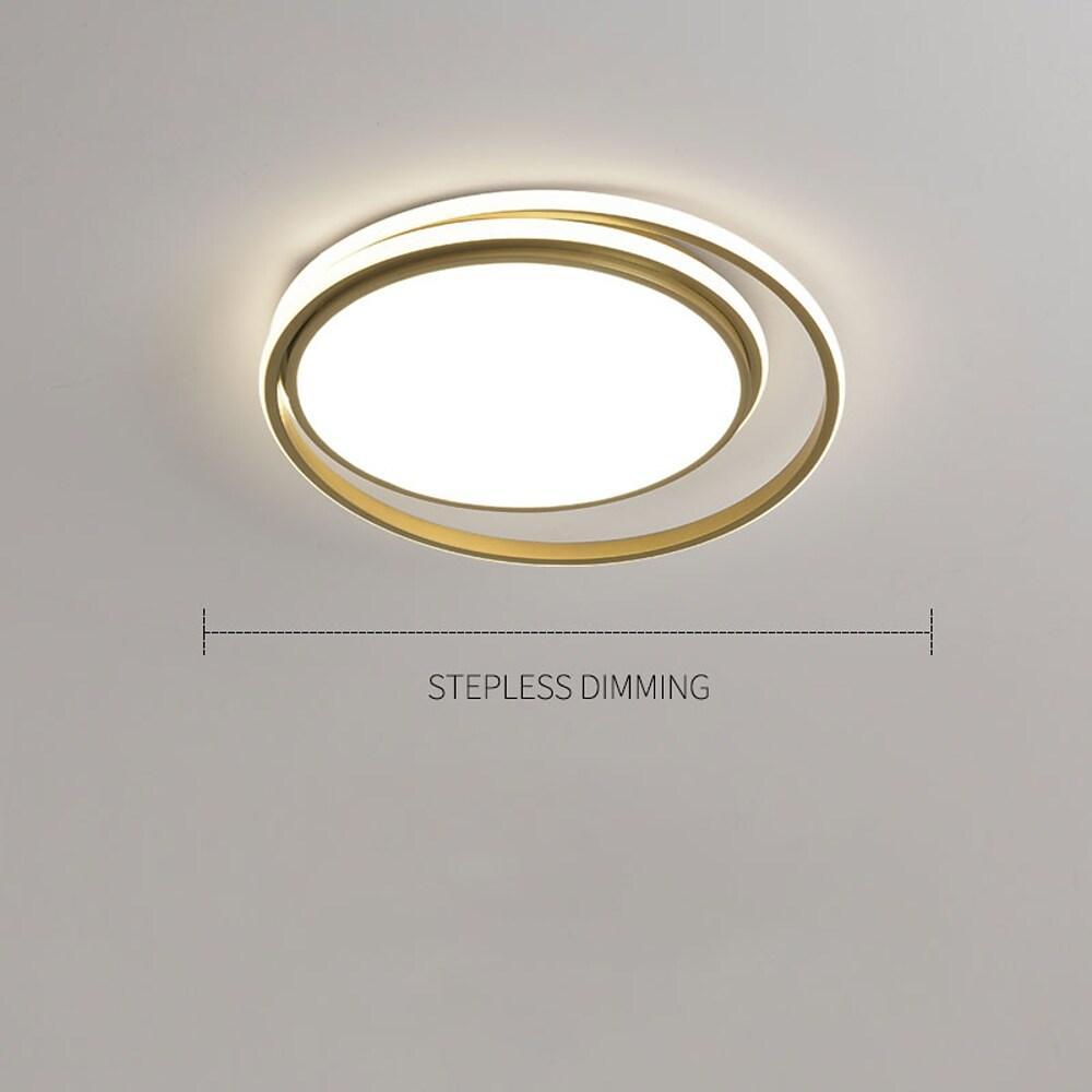 Modern Circular LED Flush Mount Ceiling Light – Acrylic & Aluminum