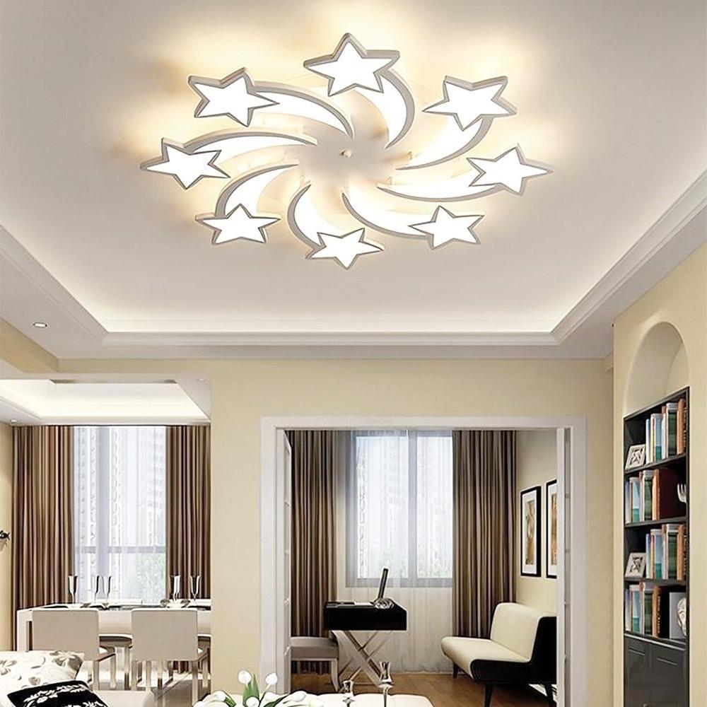Shooting Stars Flush Mount Ceiling Light - LED Dimmable White