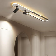 Modern LED Flush Mount Ceiling Light with Adjustable Spotlight