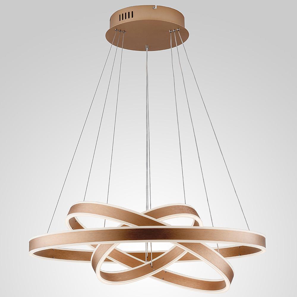 Modern Three-Ring LED Chandelier – Aluminum & Acrylic Pendant Light