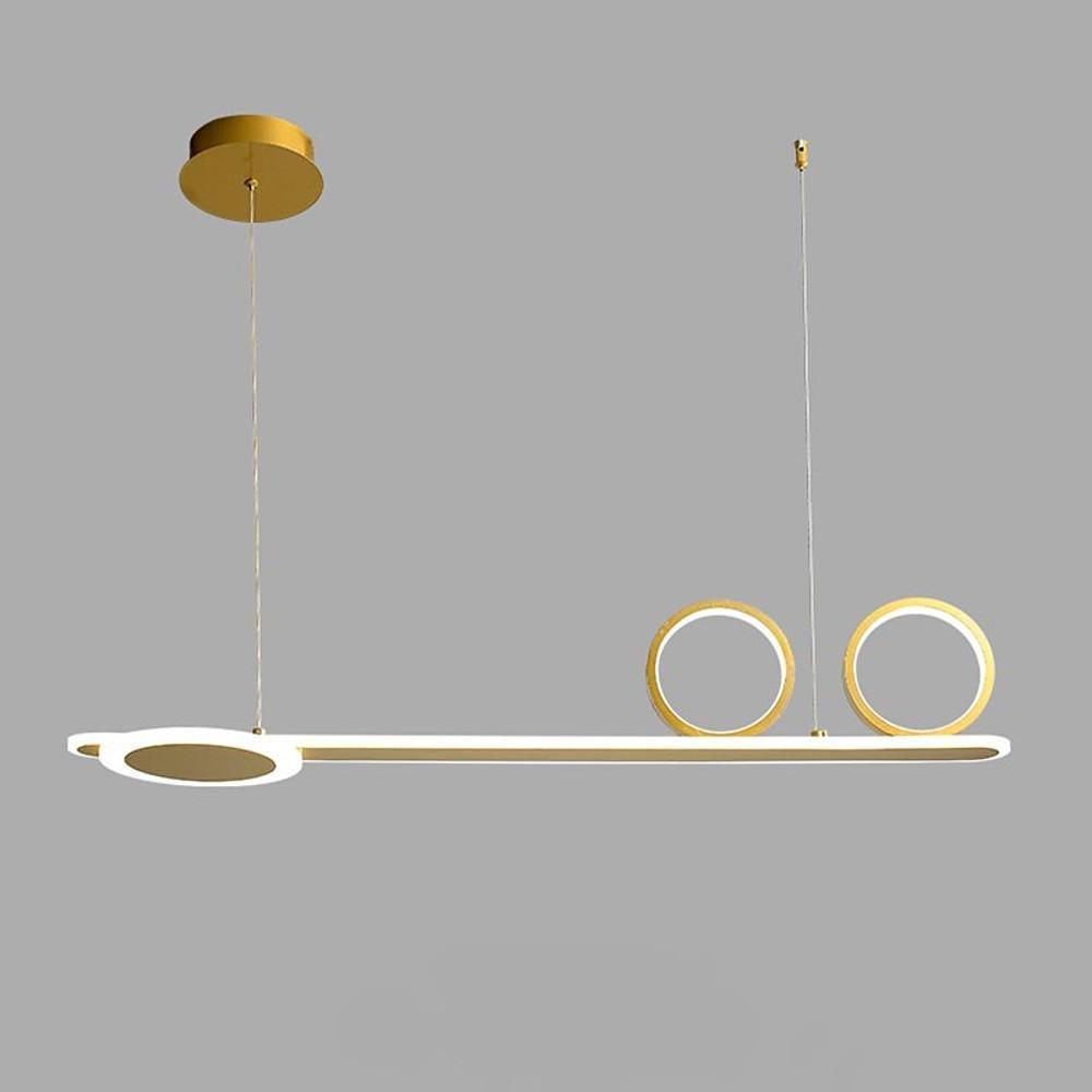 Modern 3-Circle Linear LED Pendant Light – Metal & Acrylic